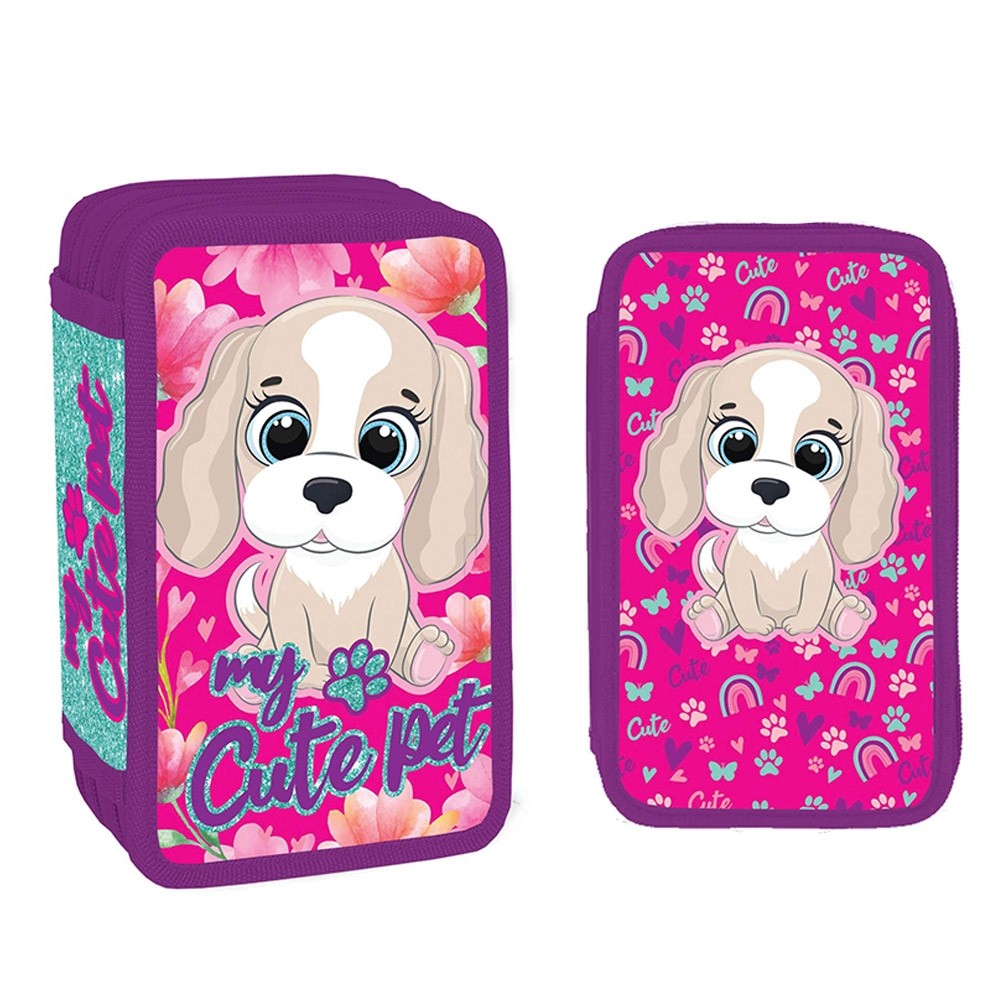 Penar echipat, 3 compartimente, 3 fermoare, 39 piese, 3 ani+, material textil - imagine 6